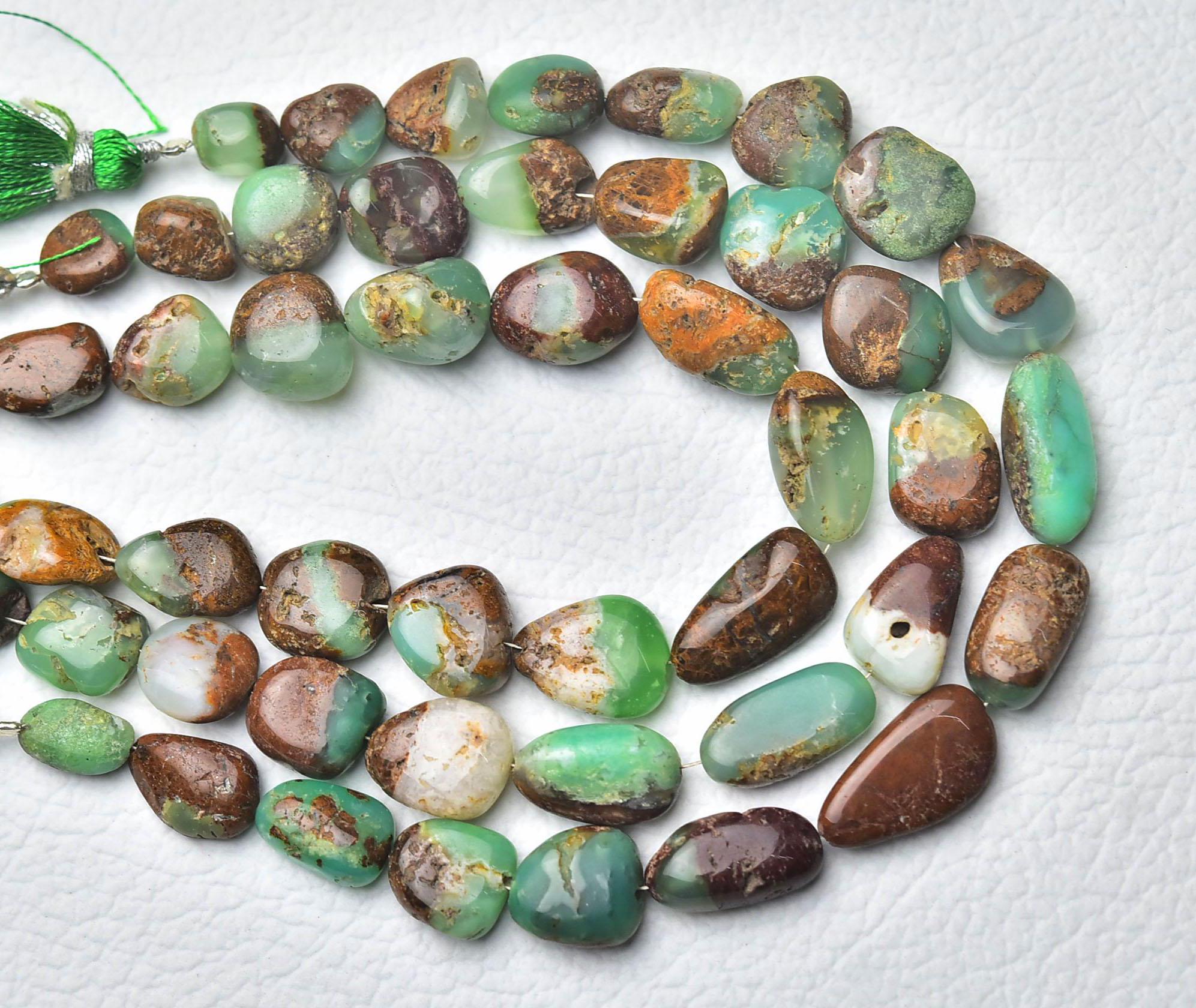 Natural Chrysoprase Nugget Beads 8x10mm To 9x14mm Smooth Nugget Beads Gemstone Beads Rare Chrysoprase Beads Strand 8 Inch Strand No2806