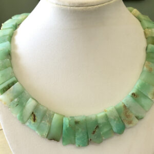 Natural Raw Chrysoprase Layout Necklace Gemstone Bib Necklace Cleopatra Necklace Collar Necklace For Women, 14" 14mm To 27mm, Gds1916 Natural Raw Chrysoprase Layout Necklace Gemstone Bib Necklace Cleopatra Necklace Collar Necklace For Women, 14" 14mm To 27mm, Gds1916