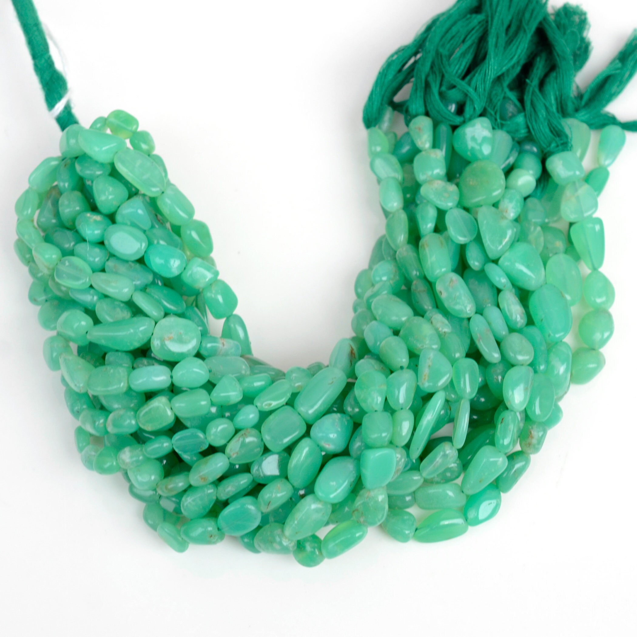Natural Chrysoprase Smooth Tumble Beads, 6-10mm/8-11mm Chrysoprase Gemstone Beads, Sold As 10 Inch Strand, Gds1957