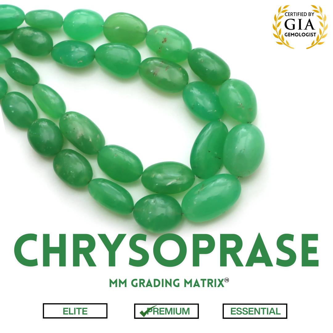 Chrysoprase Smooth Tumble Beads, 8x10.5 To 13.5x18 Mm, Plain Chrysoprase Tumble, 18 Inch Strand, Jewelry Making Beads, Price Per Strand