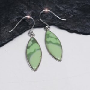 Citron - Beautiful Natural Lemon Chrysoprase Sterling Silver Earrings