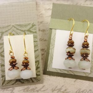Chrysoprase Crystal Earrings: Light Green Gemstone Jewelry