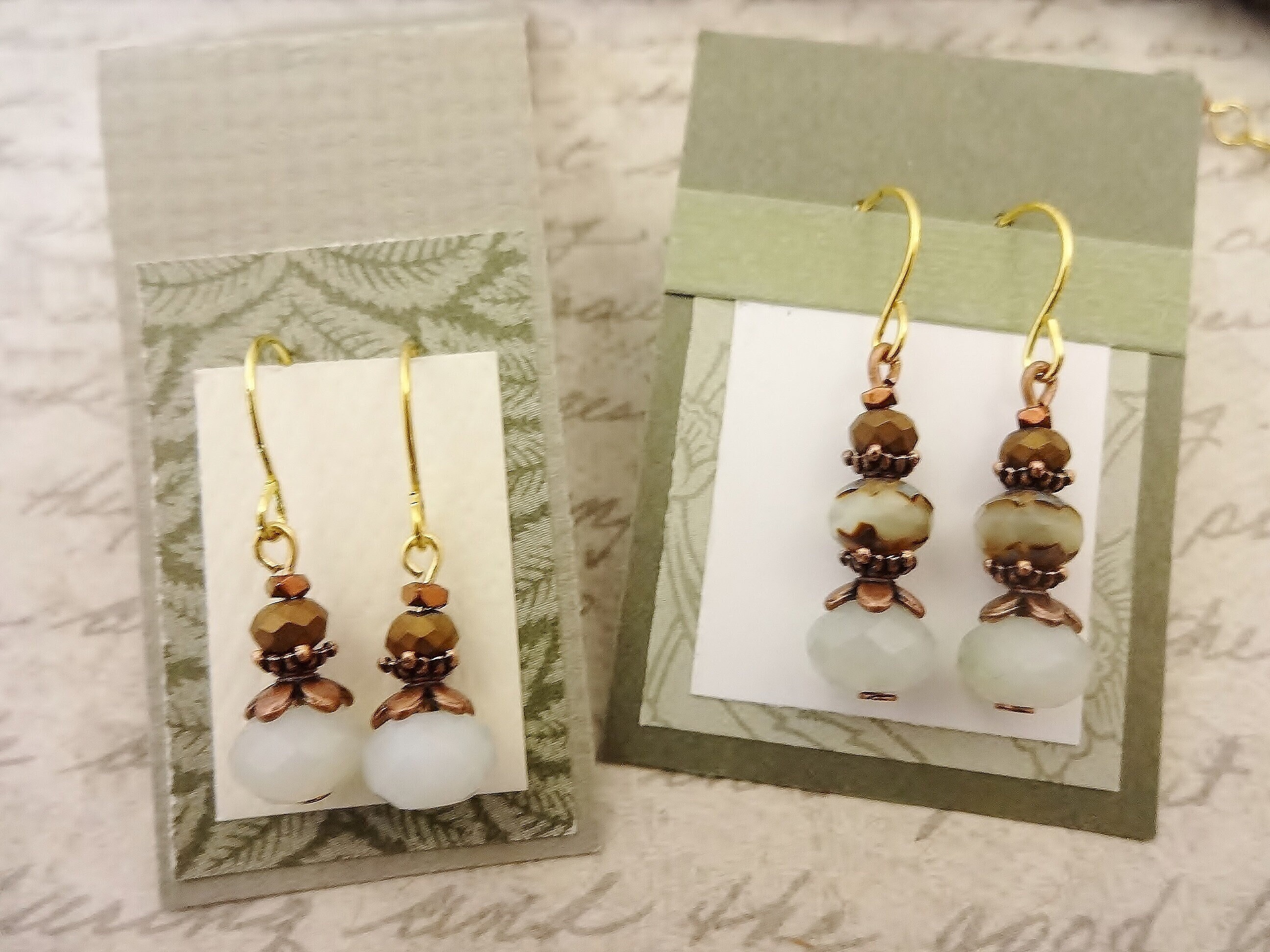 Chrysoprase Crystal Earrings: Light Green Gemstone Jewelry