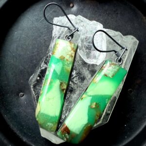 Chrysoprase Earrings, Green Stone Earrings, Statement Earrings Chrysoprase Earrings, Green Stone Earrings, Statement Earrings