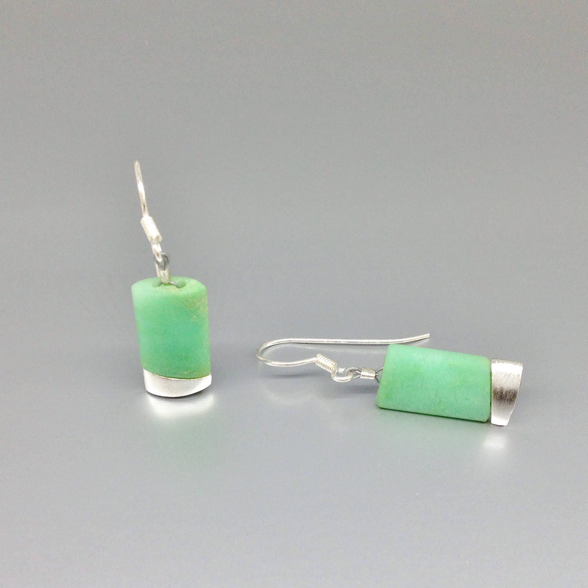 Earrings Chrysoprase Silver Handmade Unique Gift For Her Light Green Natural Gemstone Long Hanging Modern Earrings Ddp Us Paid