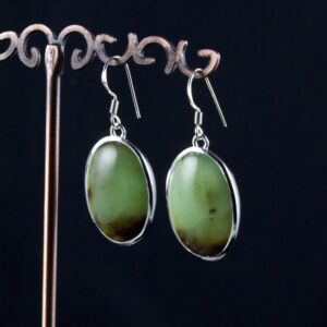Sterling Silver Chrysoprase Earrings