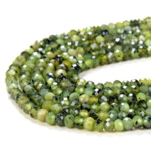 3x2mm Natural Chrysoprase Gemstone Grade Aa Micro Faceted Rondelle Loose Beads (p35)