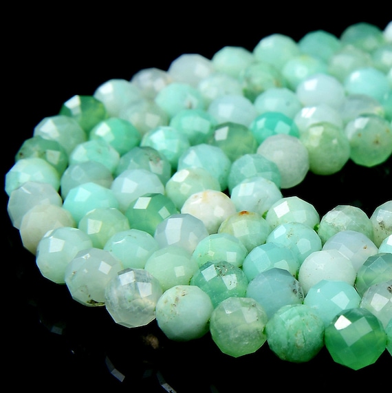 4mm Natural Chrysoprase Gemstone Grade Aaa Micro Faceted Round Beads 15 Inch Full Strand Bulk Lot 1,2,6,12 And 50 (80017383-p77)