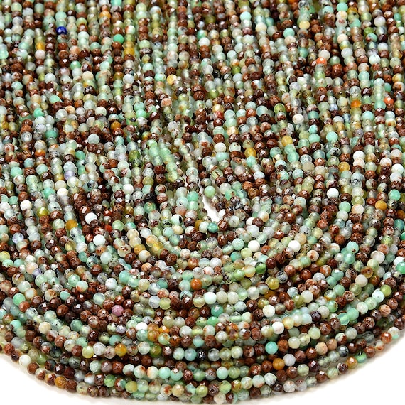 4mm Natural Chrysoprase Gemstone Grade A Micro Faceted Round Loose Beads 15 Inch Full Strand (80017035-p53)