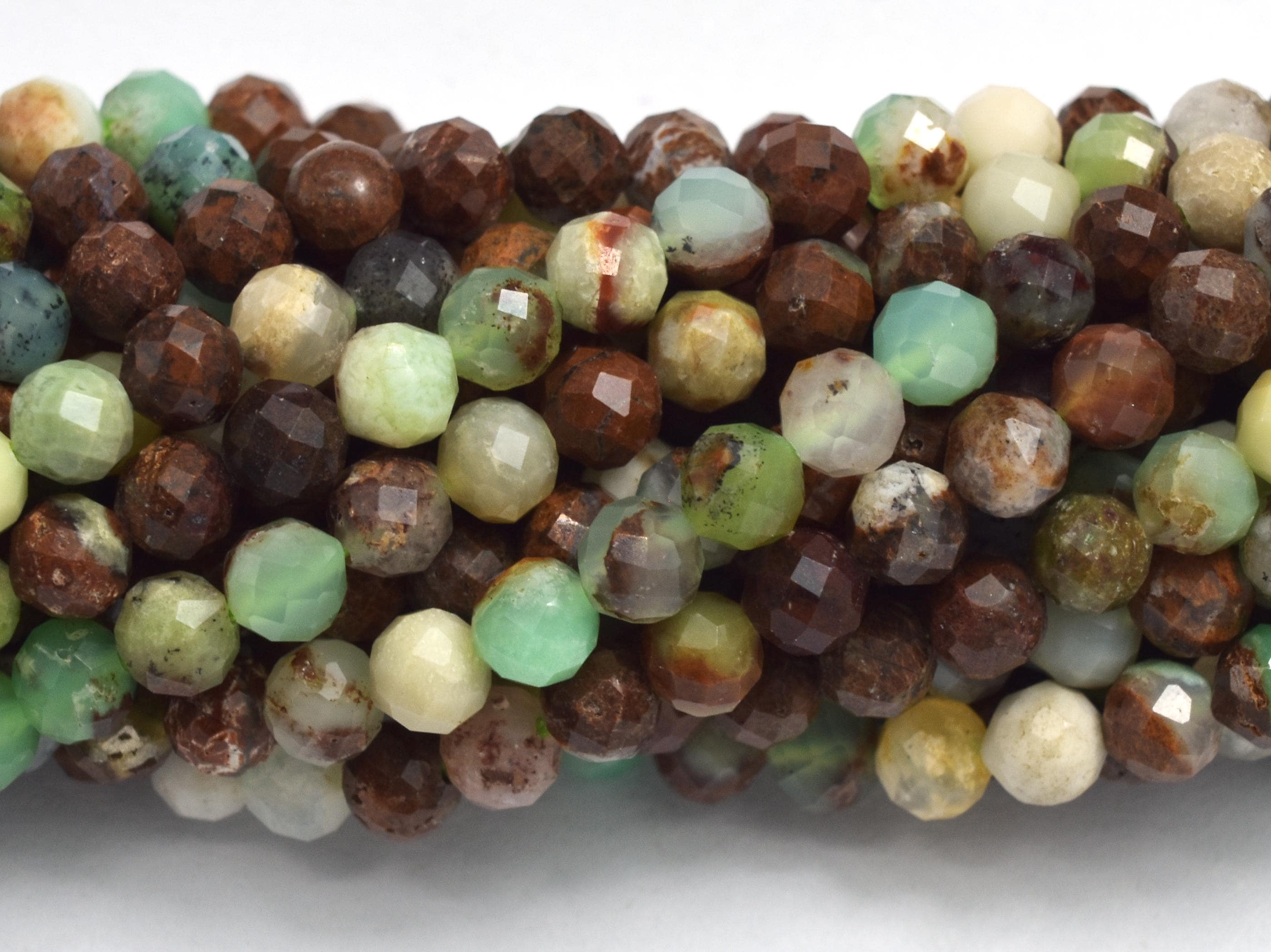 Australian Chrysoprase, 4mm Micro Faceted Round Beads, 15 Inch, Approx. 90 Beads, Hole 0.6mm (190025001)