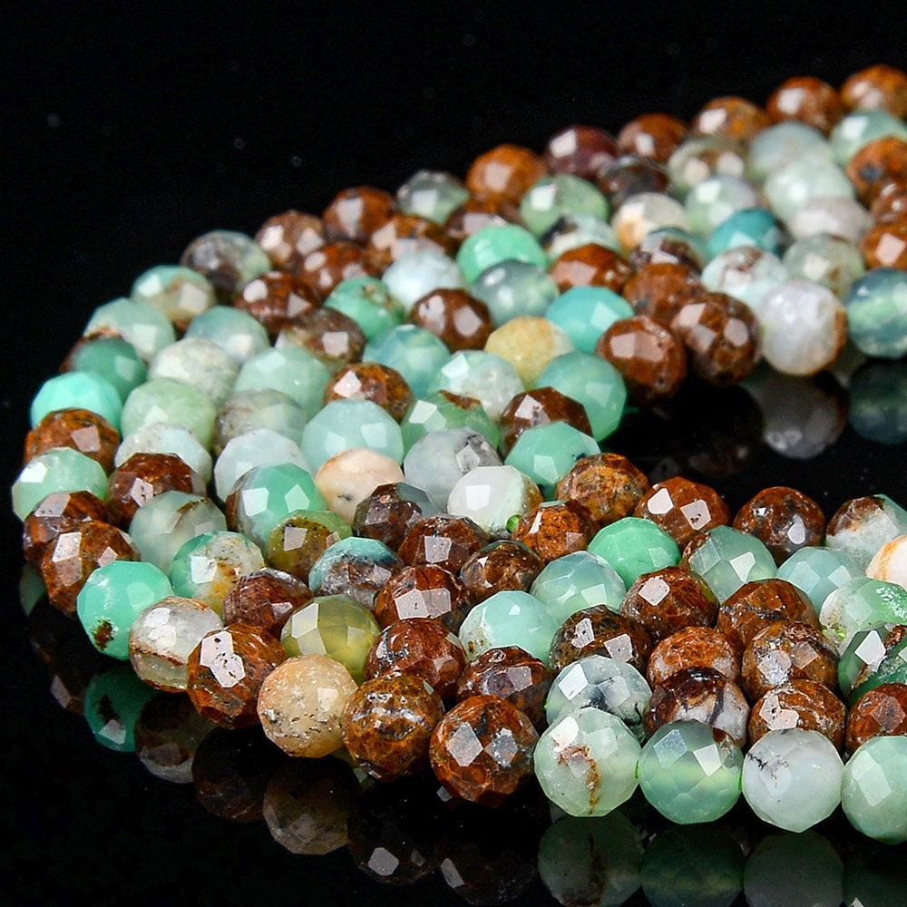 Natural Australian Chrysoprase Gemstone Grade Aa Micro Faceted Round 2mm 3mm 4mm Loose Beads 15 Inch Full Strand (p93)