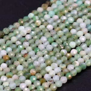 SALE 2MM Chrysoprase / Australian Jade Bead A Genuine Natural Gemstone Full Strand Faceted Round Bead 15.5" Bulk Lot Options (107818-2536)