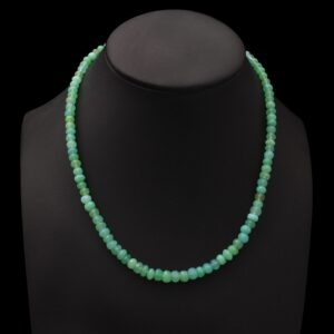 Aaa Green Chrysoprase Beaded Necklace-4mm-6mm Faceted Rondelle Gemstone Necklace-semi Precious Bead Necklace-dainty Necklace-aaa Chrysoprase