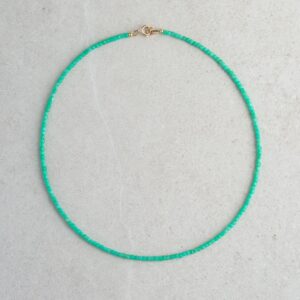 Chrysoprase beaded necklace | happy Chrysoprase jewelry [ENCP1423] | green gemstone beaded | AAA chrysoprase necklace *BS *G