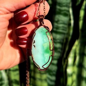 Chrysoprase Necklace - for Joy, Happiness, Healing & Truth - Chrysoprase crystal