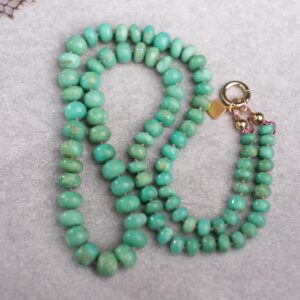 Gemstone Necklace: Natural Green Australian Chrysoprase, 14k Gold-Fill,  Beaded Necklace
