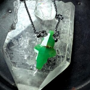 Chrysoprase Necklace, Green Stone Necklace, Gift For Her