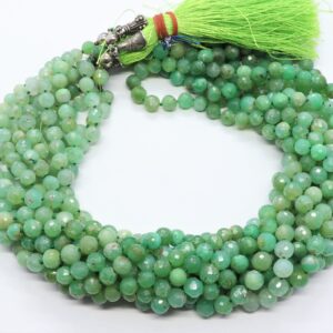 Heart Mala Necklace with Chrysoprase, 108 Mala Prayer 6 mm Beads, Yoga Gift, Green Handmade Mala Her, Tassel Necklace