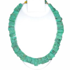 Natural Chrysoprase Layout Necklace, Cleopatra Necklace, Graduated Collar Necklace, Necklace for Women, 16mm to 22mm, 19 Inch, GDS2168