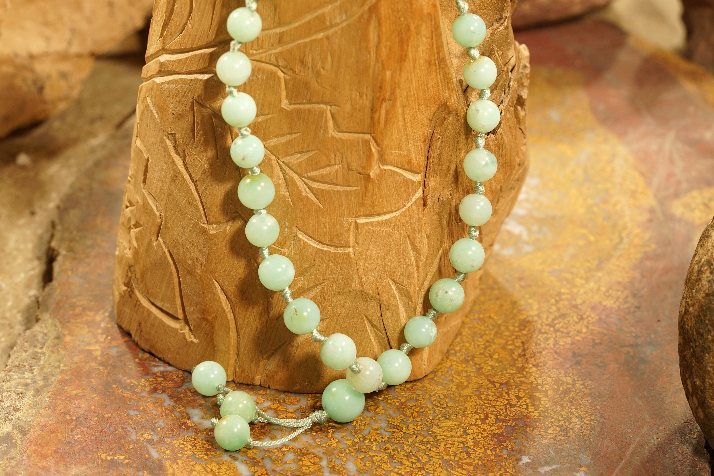 Chrysoprase Pocket Mala • Aaa • Chrysoprase Hand Mala • 27+1 Bead Mala • 7mm • Chrysoprase Worry Beads • Chrysoprase Mala • 4098 Chrysoprase Pocket Mala • Aaa • Chrysoprase Hand Mala • 27+1 Bead Mala • 7mm • Chrysoprase Worry Beads • Chrysoprase Mala • 4098