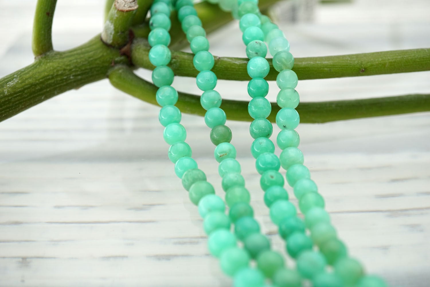 Chrysoprase Round Beads 4-5mm (etb01103) Unique Jewelry/vintage Jewelry/gemstone Necklace