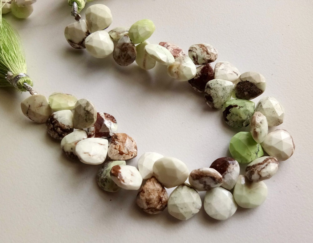 10.5-11.5mm Lemon Chrysoprase Faceted Heart Beads, Natural Lemon Chrysoprase Faceted Heart Briolettes For Jewlery (4in To 8in Options)