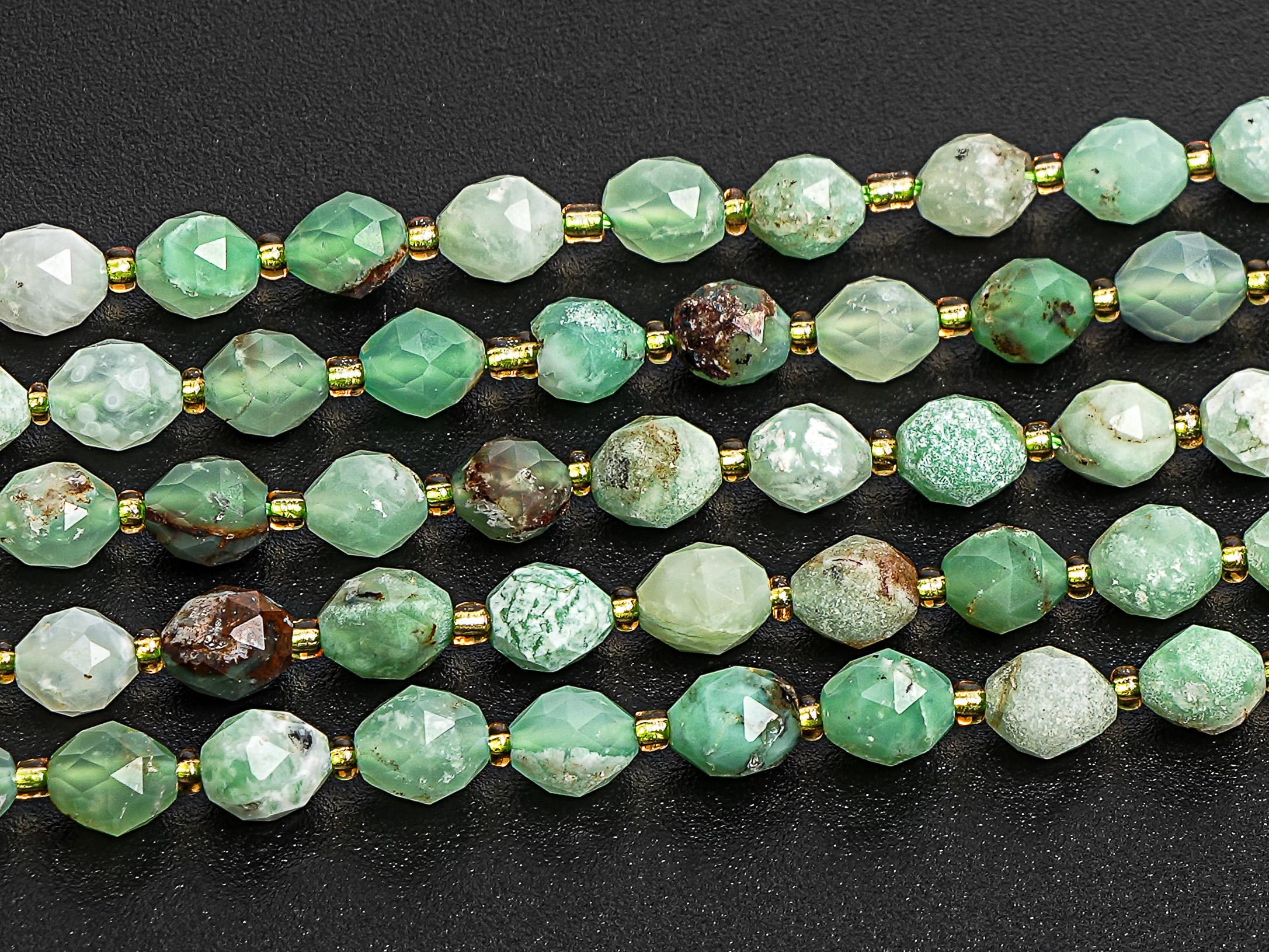 4x6mm Green Chrysoprase / Australian Jade Beads Grade Aa+ Genuine Natural Gemstone Drum Barrel Rice Loose Beads 15"/7.5" Bulk Lot Options