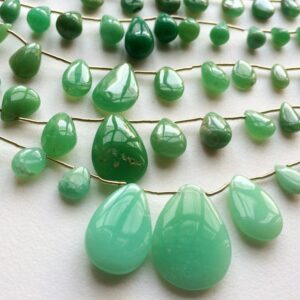 5x6.5mm - 14.5x21mm Chrysoprase Plain Pear Beads, 7 Inch Chrysoprase Strand For Jewelry, 13 Pieces Chrysophase Pear Briolettes 5x6.5mm - 14.5x21mm Chrysoprase Plain Pear Beads, 7 Inch Chrysoprase Strand For Jewelry, 13 Pieces Chrysophase Pear Briolettes