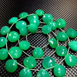 Apple Green Chrysoprase Faceted Heart Shape Beads Machine Cut Heart Beads Superb Quality 18" Strand Chrysoprase Gemstone Beads Apple Green Chrysoprase Faceted Heart Shape Beads Machine Cut Heart Beads Superb Quality 18" Strand Chrysoprase Gemstone Beads
