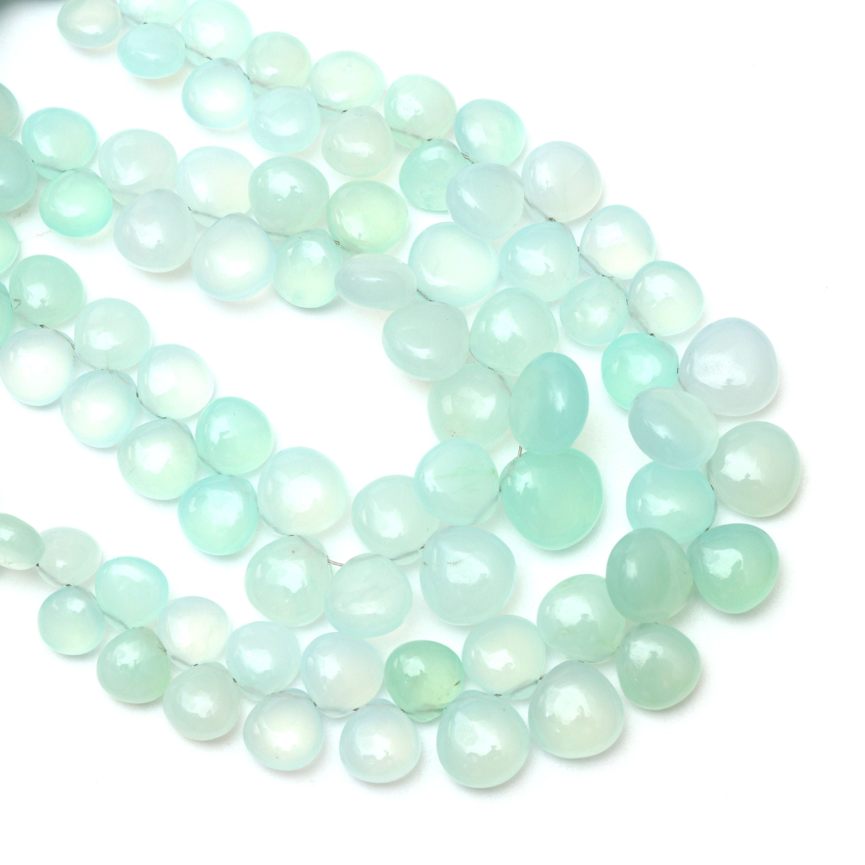 Australian Chrysoprase Smooth Heart Beads, 7x7 Mm To 11x11 Mm, Chrysoprase Jewelry, 8 Inch Strand, Full Strand, Price Per Strand