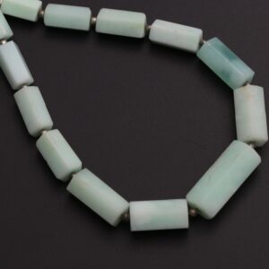Mint Chrysoprase Faceted Cylinder Beads - 6x10 Mm To 9x19 Mm - Mint Chrysoprase Beads - Gem Quality , 8 Inch Full Strand, Price Per Strand Mint Chrysoprase Faceted Cylinder Beads - 6x10 Mm To 9x19 Mm - Mint Chrysoprase Beads - Gem Quality , 8 Inch Full Strand, Price Per Strand
