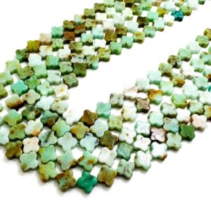 Natural Green Chrysoprase Four Leaf Clover 8mm Smooth Gemstone Beads - Pgs416 Natural Green Chrysoprase Four Leaf Clover 8mm Smooth Gemstone Beads - Pgs416