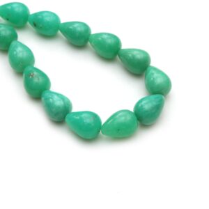 Chrysoprase Smooth Drops Beads, 13x18 Mm, Natural Green Chrysoprase Drops, Plain Chrysoprase Drops, 20 Inches Strand, Price Per Strand Chrysoprase Smooth Drops Beads, 13x18 Mm, Natural Green Chrysoprase Drops, Plain Chrysoprase Drops, 20 Inches Strand, Price Per Strand