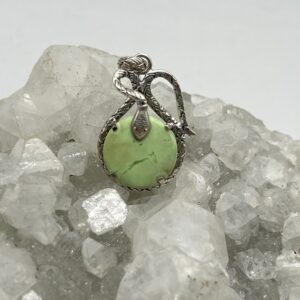 Lemon Chrysoprase Snake Pendant Lemon Chrysoprase Snake Pendant