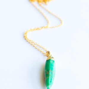 Chrysoprase Necklace,mint Green Gemstone Necklace,raw Crystal Necklace,green Stone Necklace,chrysoprase Jewelry,green Point Pendant Necklace