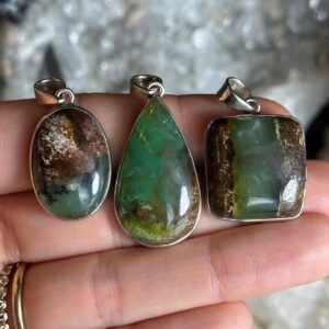 Chrysoprase Pendant: Sterling Silver Necklace, 18 Inch Chain Chrysoprase Pendant: Sterling Silver Necklace, 18 Inch Chain