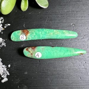 Chrysoprase Wand Acupressure & Meditation | Polished Crystal Stick | Australia | Choose A or B