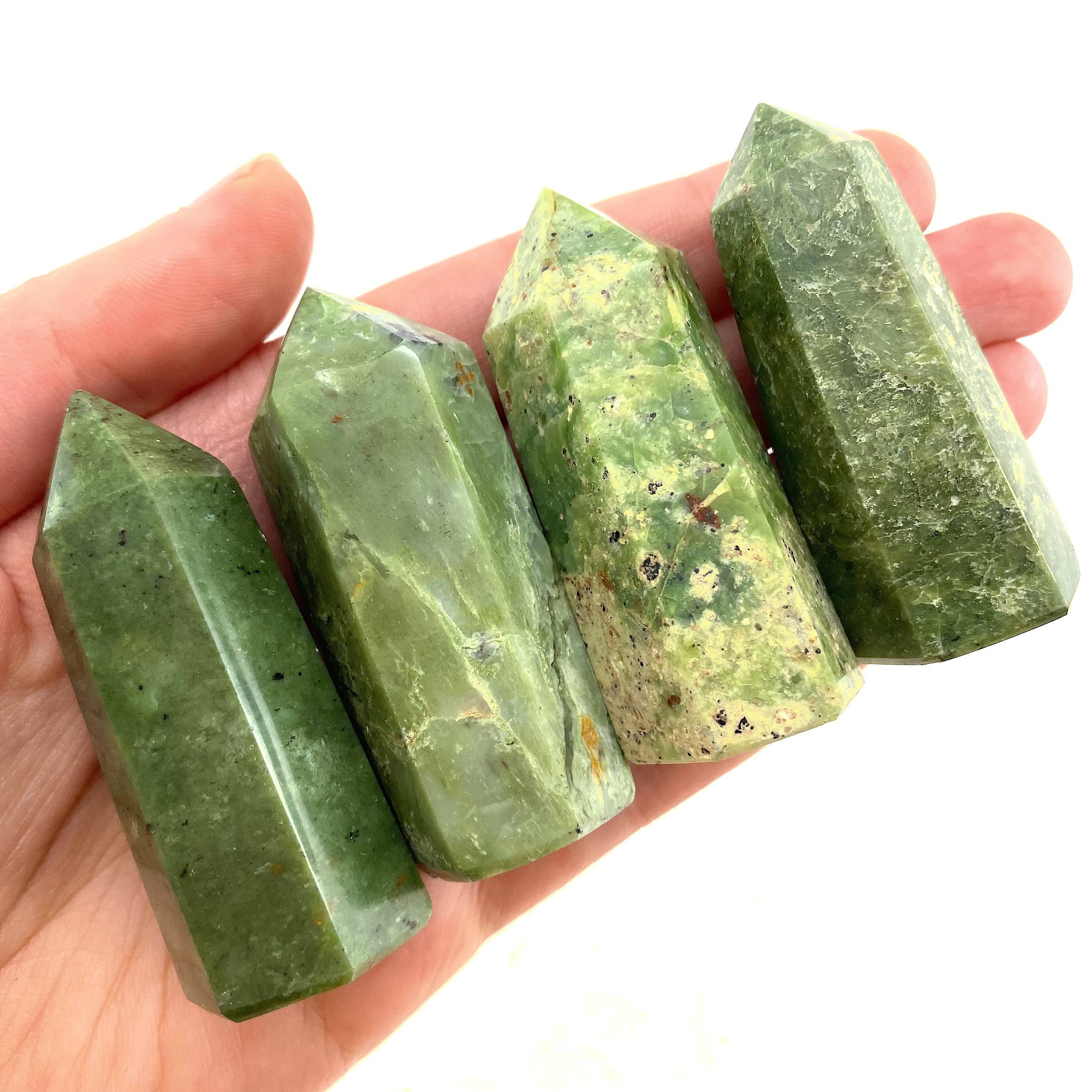 Chrysoprase Point | Polished Green Natural Crystal Tower (heart Chakra)