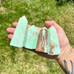 RARE Brazilian Chrysoprase Points | AA Grade (You Choose)