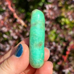 Chrysoprase Stone Stick - Grade B Chrysoprase Tumbled Stones - Polished Chrysoprase Sticks - Chrysoprase Crystal Wand - Chrysoprase Rod