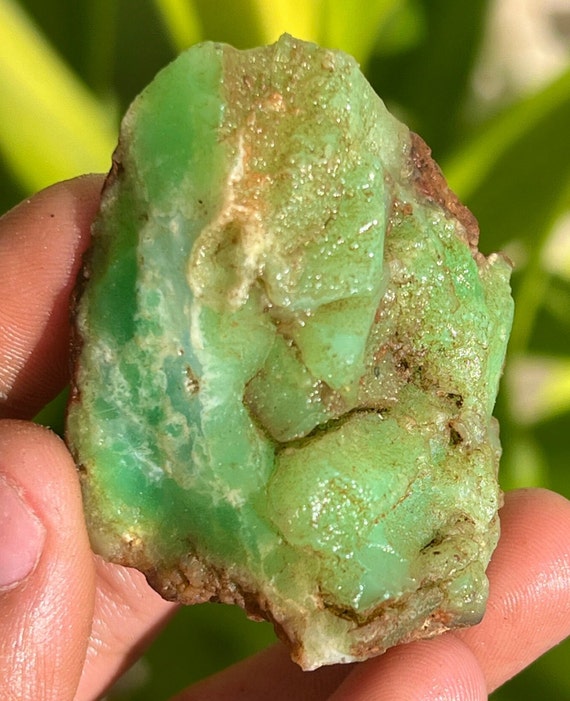 Australian Chrysoprase Raw Stone: Green Chakra Gemstone, 278.05 Carat Australian Chrysoprase Raw Stone: Green Chakra Gemstone, 278.05 Carat