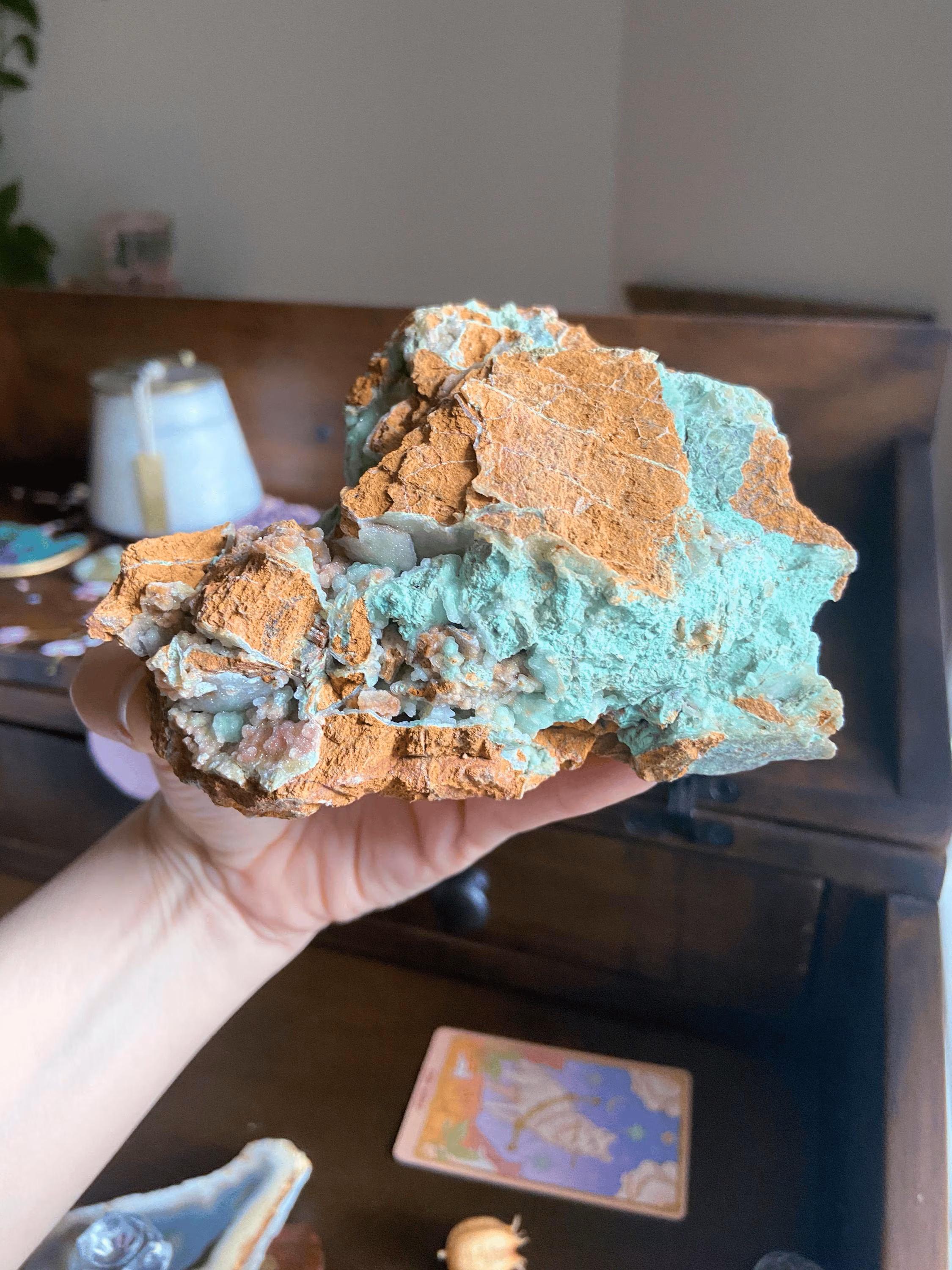 Gorgeous Chrysoprase Specimen, Raw Healing Crystal, Heart Chakra, Exact One, 1 Pound