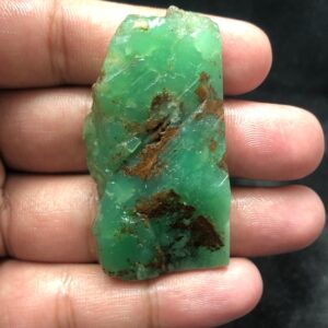 Hand Cut Natural Chrysoprase Rough Stone Slice | Green Slab 34.3g 57x30x12mm Hand Cut Natural Chrysoprase Rough Stone Slice | Green Slab 34.3g 57x30x12mm