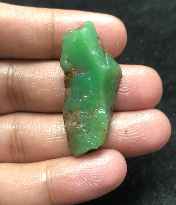 Handpicked Natural Chrysoprase Rough Stone Slice 9.6g 44x20x9mm Handpicked Natural Chrysoprase Rough Stone Slice 9.6g 44x20x9mm