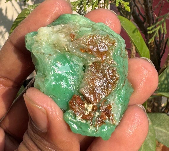 Large Size Natural Green Chyrysoprase Rough /chrysoprase Raw Chunks/chrysoprase Rocks/chrysoprase For Making Jewelry 200 Caret