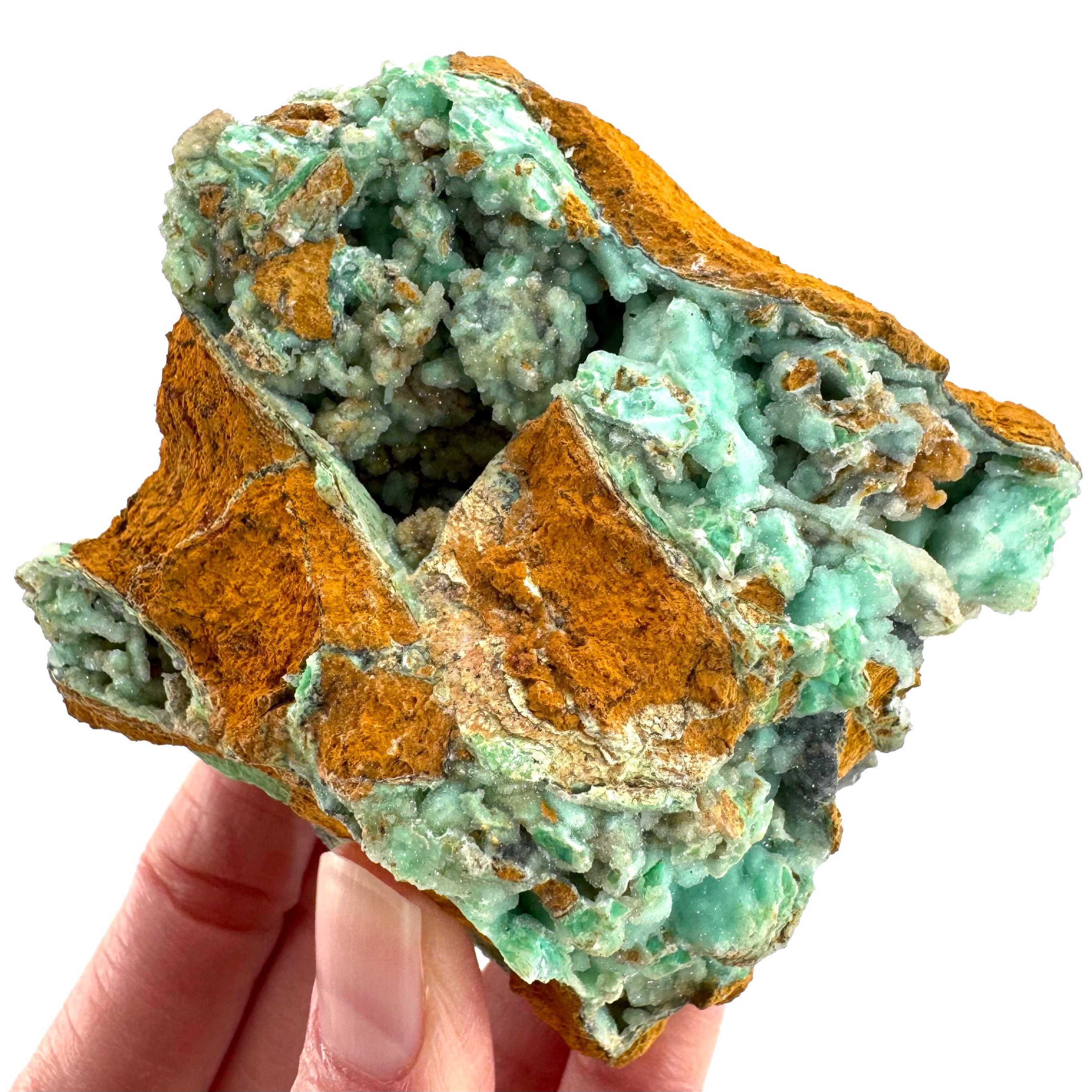Mint Chrysoprase , Druzy Crystal, Mineral Specimen From Indonesia Mint Chrysoprase , Druzy Crystal, Mineral Specimen From Indonesia