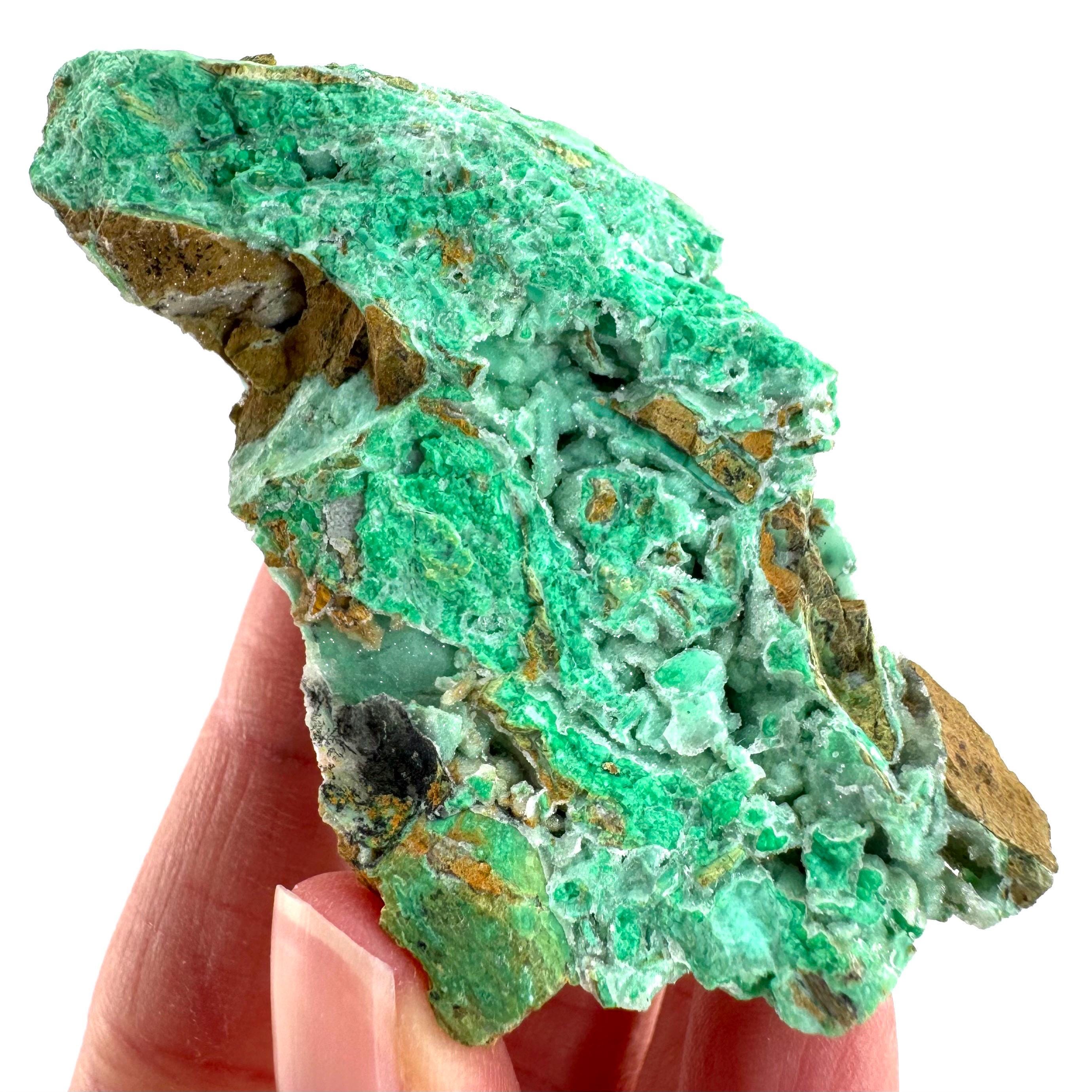 Mint Chrysoprase , Druzy Crystal, Mineral Specimen From Indonesia Mint Chrysoprase , Druzy Crystal, Mineral Specimen From Indonesia