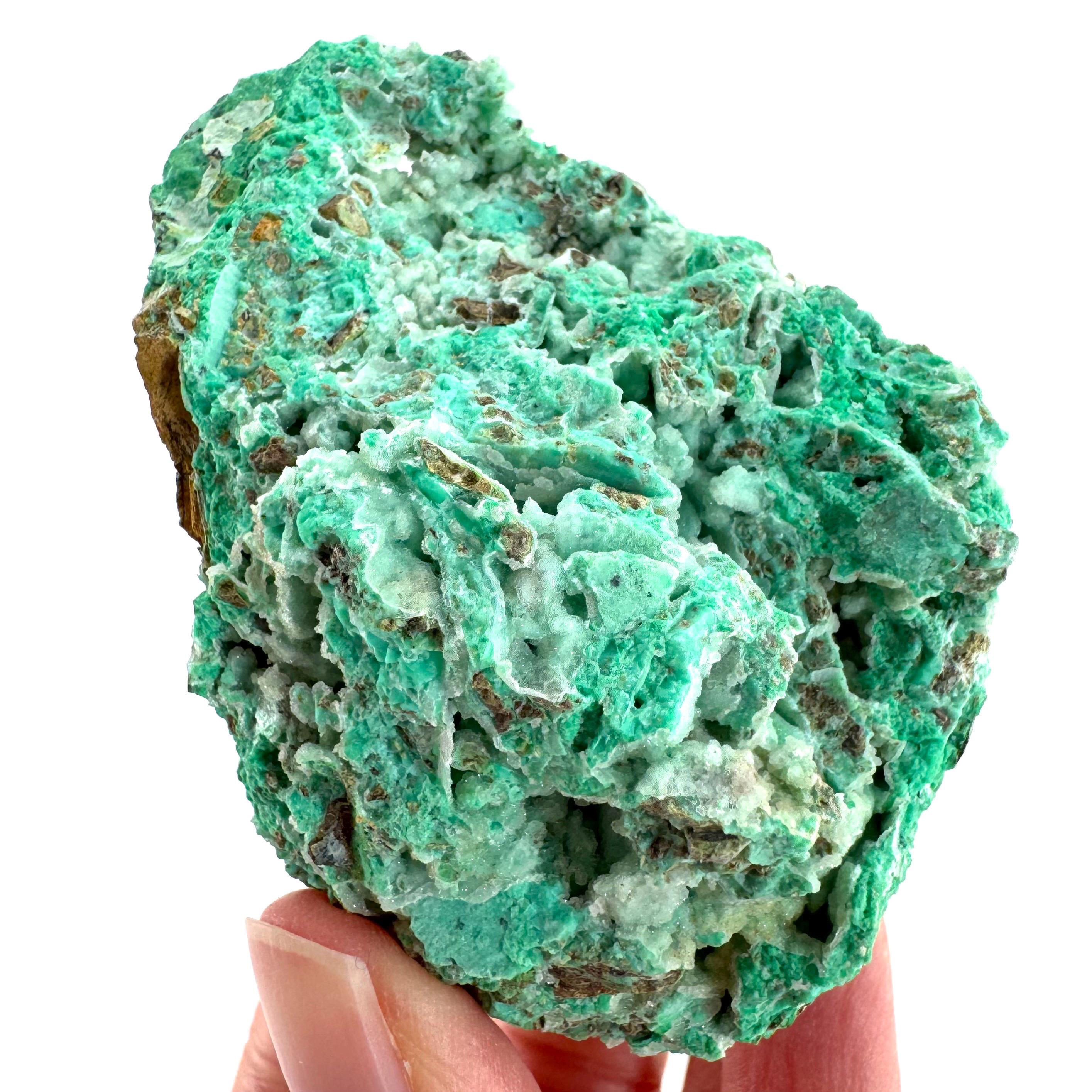 Mint Chrysoprase , Druzy Crystal, Mineral Specimen From Indonesia