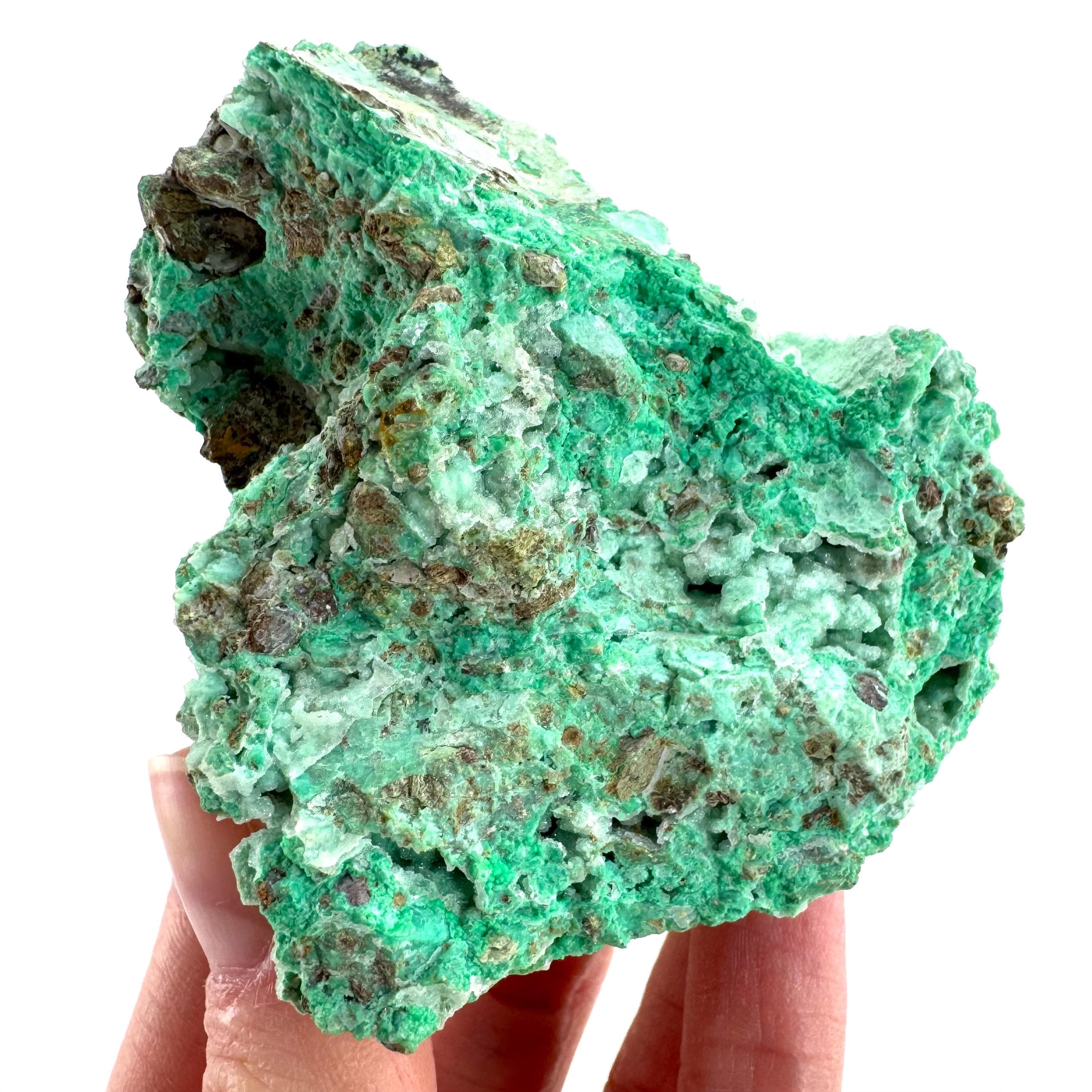 Mint Chrysoprase , Druzy Crystal, Mineral Specimen From Indonesia
