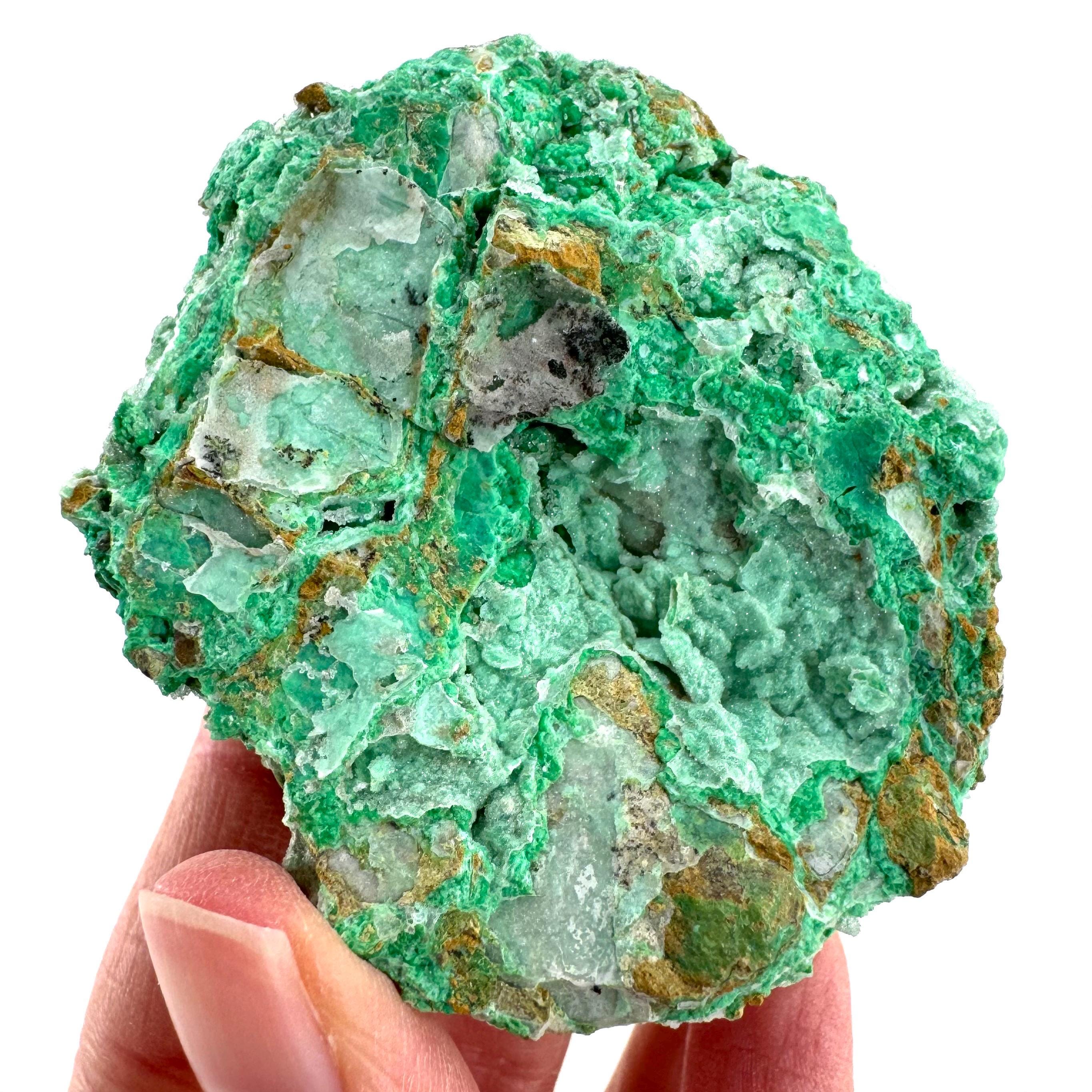 Mint Chrysoprase , Druzy Crystal, Mineral Specimen From Indonesia Mint Chrysoprase , Druzy Crystal, Mineral Specimen From Indonesia